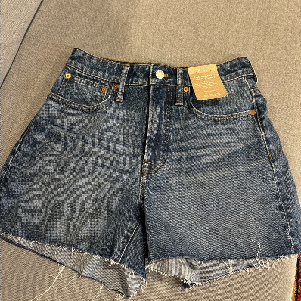 NWT Madewell Perfect Jean Short Curvy size 26